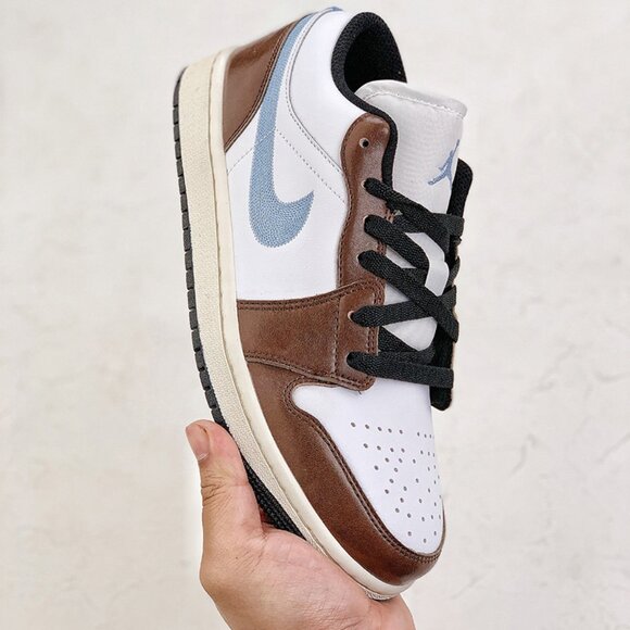Air 1 Low White And Brown Sneakers - Picture 2 of 9